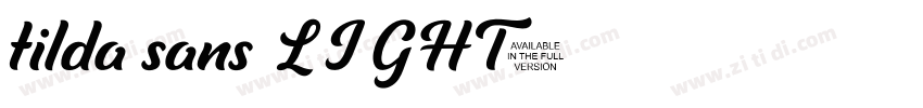 tilda sans LIGHT字体转换